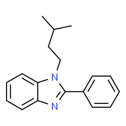 1-(3-Methylbutyl)-2-phenyl-1H-benzimidazole结构式