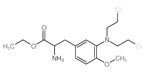 ethyl 2-amino-3-[3-[bis(2-chloroethyl)amino]-4-methoxy-phenyl]propanoate结构式