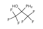 [2,2,2-Trifluor-1-hydroxy-1-(trifluormethyl)ethyl]phosphan Structure