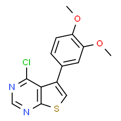 4-CHLORO-5-(3,4-DIMETHOXYPHENYL)THIENO[2,3-D]PYRIMIDINE结构式