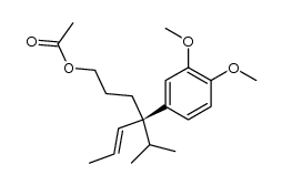 (5E,4S)-(+)-4-(3,4-dimethoxyphenyl)-4-isopropylhept-5-enyl acetate Structure