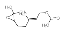 2-Penten-1-ol,5-(3,3-dimethyl-2-oxiranyl)-3-methyl-, 1-acetate structure