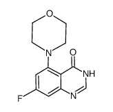 7-fluoro-5-morpholin-4-ylquinazolin-4(3H)-one结构式