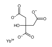 2-hydroxypropane-1,2,3-tricarboxylate,ytterbium(3+)结构式