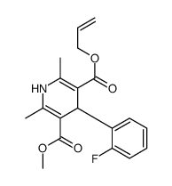 3-O-methyl 5-O-prop-2-enyl 4-(2-fluorophenyl)-2,6-dimethyl-1,4-dihydropyridine-3,5-dicarboxylate Structure