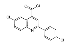 6-chloro-2-(4-chlorophenyl)quinoline-4-carbonyl chloride structure