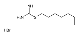 heptyl carbamimidothioate,hydrobromide Structure