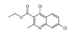 ethyl 4,7-dichloro-2-methylquinoline-3-carboxylate结构式