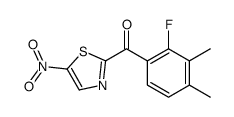 (2-fluoro-3,4-dimethylphenyl)-(5-nitro-1,3-thiazol-2-yl)methanone结构式