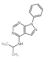 1H-Pyrazolo[3,4-d]pyrimidin-4-amine,N-(1-methylethyl)-1-phenyl-结构式