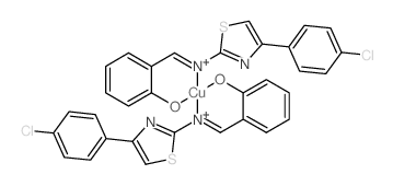 Copper,bis[2-[[[4-(4-chlorophenyl)-2-thiazolyl]imino]methyl]phenolato]- (9CI) picture