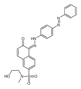 6-hydroxy-N-(2-hydroxyethyl)-N-methyl-5-[[4-(phenylazo)phenyl]azo]naphthalene-2-sulphonamide结构式