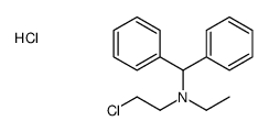 benzhydryl-(2-chloroethyl)-ethylazanium,chloride结构式