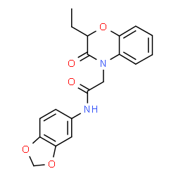 4H-1,4-Benzoxazine-4-acetamide,N-1,3-benzodioxol-5-yl-2-ethyl-2,3-dihydro-3-oxo-(9CI) structure