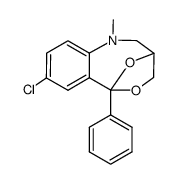 9b-phenyl-2,3,5,6,7,9b-hexahydro-8-chloro-5-methyl-benzo(6,7)-4,1-oxazepine-(3,5)-oxolan结构式