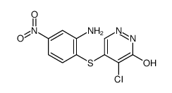 4-(2-amino-4-nitrophenyl)sulfanyl-5-chloro-1H-pyridazin-6-one结构式