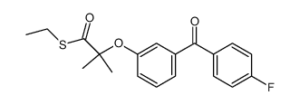 2-[3-(4-Fluoro-benzoyl)-phenoxy]-2-methyl-thiopropionic acid S-ethyl ester Structure