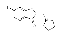 (2E)-5-fluoro-2-(pyrrolidin-1-ylmethylidene)-3H-inden-1-one Structure