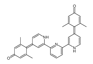 4-[2-[6-[4-(2,6-dimethyl-4-oxocyclohexa-2,5-dien-1-ylidene)-1H-pyridin-2-yl]pyridin-2-yl]-1H-pyridin-4-ylidene]-3,5-dimethylcyclohexa-2,5-dien-1-one结构式