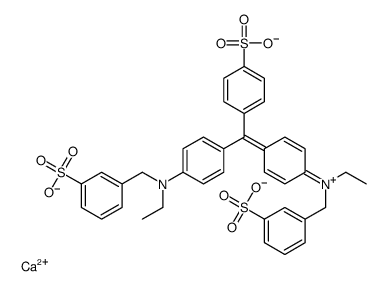 calcium,3-[[N-ethyl-4-[[4-[ethyl-[(3-sulfonatophenyl)methyl]azaniumylidene]cyclohexa-2,5-dien-1-ylidene]-(4-sulfonatophenyl)methyl]anilino]methyl]benzenesulfonate结构式