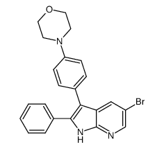 5-bromo-3-(4-morpholin-4-ylphenyl)-2-phenyl-1H-pyrrolo[2,3-b]pyridine Structure