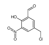 5-(chloromethyl)-2-hydroxy-3-nitrobenzaldehyde Structure