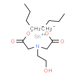 dibutyl[N-(carboxymethyl)-N-(2-hydroxyethyl)glycinato(2-)]tin structure