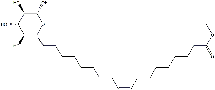 β-D-Glucopyranose 6-[(9Z)-9-octadecenoate]结构式