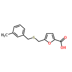 5-{[(3-Methylbenzyl)sulfanyl]methyl}-2-furoic acid结构式