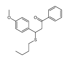 3-butylsulfanyl-3-(4-methoxyphenyl)-1-phenylpropan-1-one结构式