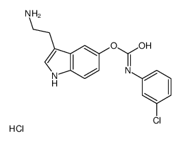 2-[5-[(3-chlorophenyl)carbamoyloxy]-1H-indol-3-yl]ethylazanium,chloride Structure