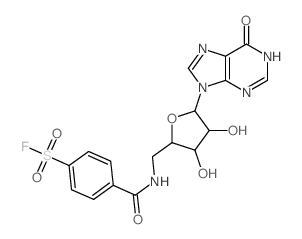 4-[[3,4-dihydroxy-5-(6-oxo-3H-purin-9-yl)oxolan-2-yl]methylcarbamoyl]benzenesulfonyl fluoride结构式