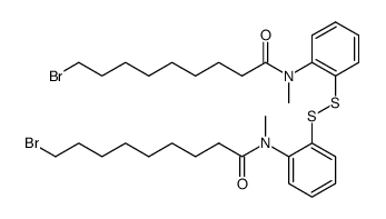 N,N'-(disulfanediylbis(2,1-phenylene))bis(9-bromo-N-methylnonanamide)结构式