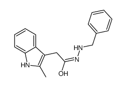 2-Methyl-1H-indole-3-acetic acid 2-(phenylmethyl)hydrazide Structure