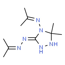 1,2,4-Triazolidin-3-one,5,5-dimethyl-4-[(1-methylethylidene)amino]-,(1-methylethylidene)hydrazone(9CI)结构式