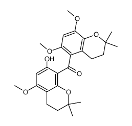 3,4-dihydro-7-hydroxy-5-methoxy-2,2-dimethyl-2H-1-benzopyran-8-yl 3,4-dihydro-6,8-dimethoxy-2,2-dimethyl-2H-1-benzopyran-5-yl ketone Structure