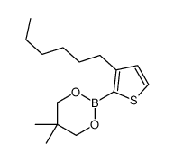 2-(3-hexylthiophen-2-yl)-5,5-dimethyl-1,3,2-dioxaborinane Structure