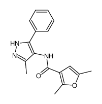 2,5-dimethyl-furan-3-carboxylic acid (3-methyl-5-phenyl-1H-pyrazol-4-yl)-amide Structure