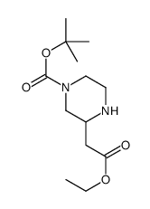 3-(2-乙氧基-2-氧代乙基)哌嗪-1-羧酸叔丁酯结构式