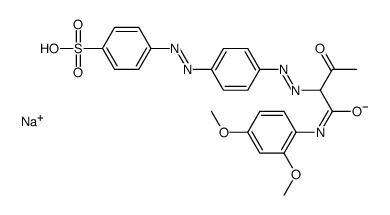 sodium 4-[[4-[[1-[[(2,4-dimethoxyphenyl)amino]carbonyl]-2-oxopropyl]azo]phenyl]azo]benzenesulphonate结构式