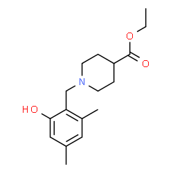 1-(2-HYDROXY-4,6-DIMETHYL-BENZYL)-PIPERIDINE-4-CARBOXYLIC ACID ETHYL ESTER结构式