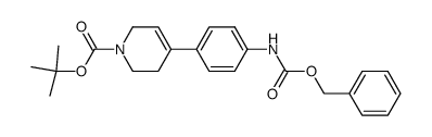 4-(4-benzyloxycarbonylaminophenyl)-3,6-dihydro-2H-pyridine-1-carboxylic acid tert-butyl ester结构式