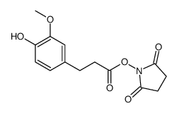 (2,5-dioxopyrrolidin-1-yl) 3-(4-hydroxy-3-methoxyphenyl)propanoate Structure