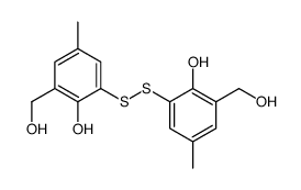 2-[[2-hydroxy-3-(hydroxymethyl)-5-methylphenyl]disulfanyl]-6-(hydroxymethyl)-4-methylphenol结构式