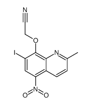 2-(7-iodo-2-methyl-5-nitroquinolin-8-yl)oxyacetonitrile结构式