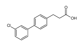 [1,1'-Biphenyl]-4-propanoic acid, 3'-chloro结构式