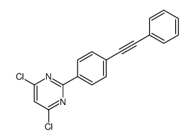 4,6-dichloro-2-[4-(2-phenylethynyl)phenyl]pyrimidine Structure