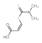 3-(dimethylthiocarbamoylsulfanyl)prop-2-enoic acid结构式