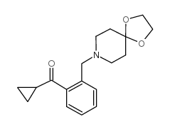 CYCLOPROPYL 2-[8-(1,4-DIOXA-8-AZASPIRO[4.5]DECYL)METHYL]PHENYL KETONE Structure