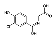 2-[(3-chloro-4-hydroxybenzoyl)amino]acetic acid Structure